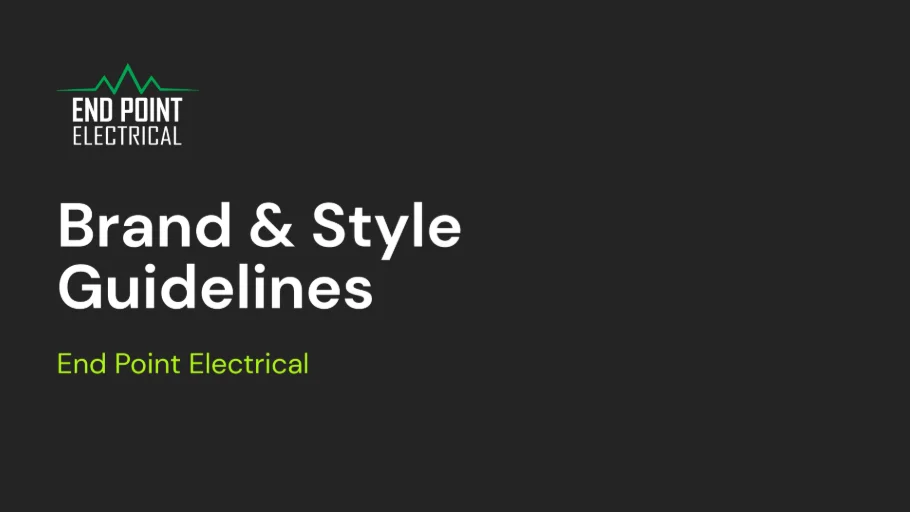 End Point Electrical Brand and Style Guidelines cover