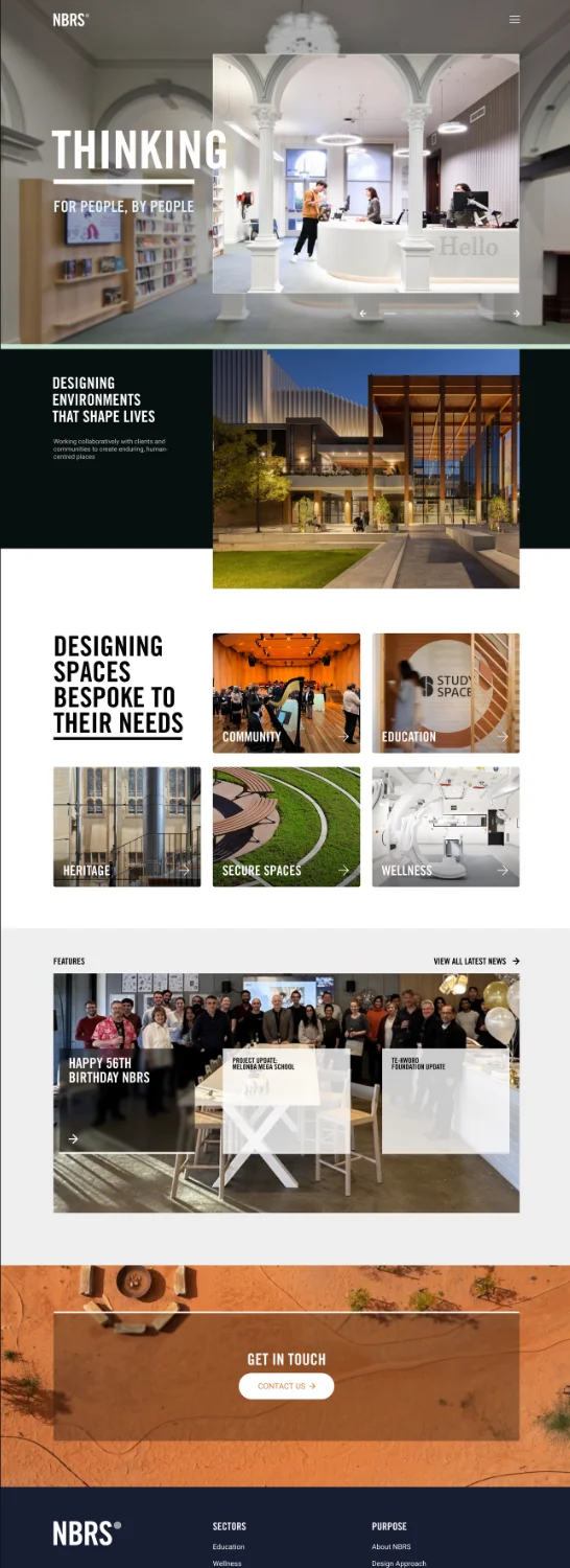 NBRS homepage design
