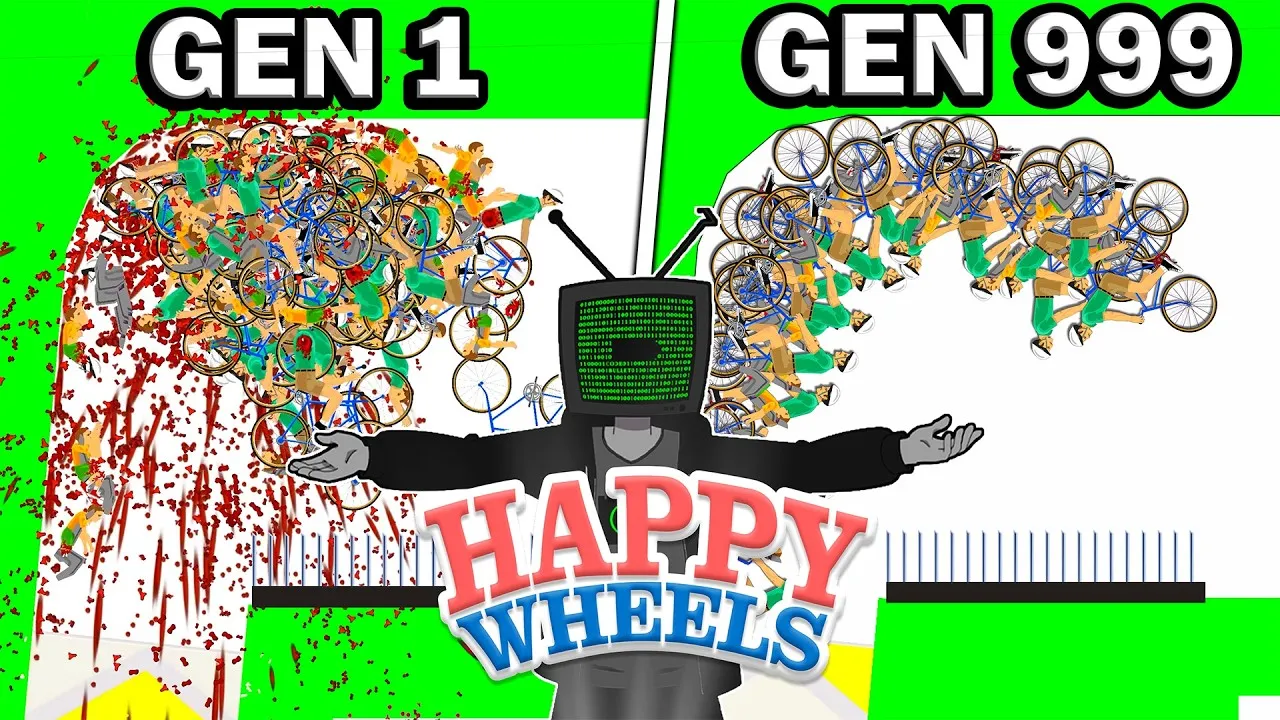Code Bullet, A.I. Learns To Play Happy Wheels
